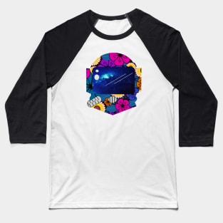 astronaut full flowers Baseball T-Shirt